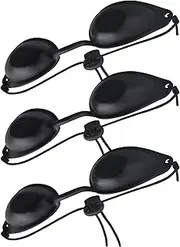 Safety Goggles, Safety Beauty UV LED Eye Protection Glasses, LED Protective Glasses, UV Solarium Protective Glasses, for Sunbed Beauty Patients Sunglasses IPL Treatment LED Light Therapy, 3Pcs