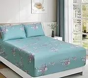 Essina Cotton Bed Sheets Set – 3 Pcs Super King Bedding Set with Extra Deep Pocket Fitted Sheet and 2 Pillow Cases– 620 Thread Count- Cotton Bed Sheets Super King Size – Sakura