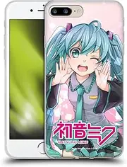 Head Case Designs Officially Licensed Hatsune Miku Wink Graphics Gel Case [Military Grade Protection] Compatible with Apple iPhone 7 Plus/iPhone 8 Plus