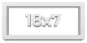 18x7 Shadow Box High Gloss White Display Frame | 1.625 Inches Deep | 1 Inch Moul