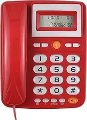 Corded Landline Phone - Big Button, Dual Ports, Flash/Redial, Senior-Friendly, Compatible with Fax Machine