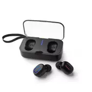 TWS Earbuds Mini Stereo Binaural Call IPX5 Sweat-proof Sports Earphone Headset With Charging Box-BLACK