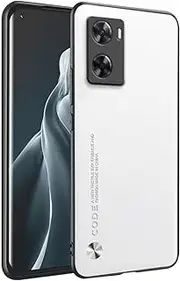 [HAFFAN] Mobile Phone Case Designed for Oppo A57 (4G) / Oppo A57s (6.56 inches), Faux Leather Style - White
