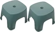 DONFAMDS 2Pcs Nonslip Plastic Foot Stool for Stool for Bathroom Shower Toilet Training Lightweight Step Stool for Easy Mobility