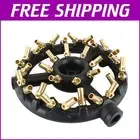 Durable Cast Iron Propane Jet Burner with 32 Brass Tips for Versatile Cooking