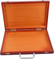 PERSELOSO Lightweight Wooden Art Supply Storage Box Portable European Style Painting Tool Container Multi-Functional Drawing Case for Students and Artists