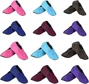LOQJSS 12 Pairs Reusable Shoe Covers Waterproof Non Slip Washable Shoe Covers Reusable Shoe and Boot Covers, for Household Thickened Boot Covers,Adult 6 Pairs,Children 6 Pairs