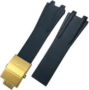 [KAVJU] 26mm Silicone Rubber Watch Strap For Athens Ulysse Nardin Blue Black Sport Waterproof Watchbands Folding Buckle Watch Accessories