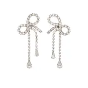 [Jennifer Behr] Jennifer Behr Mirabelle Crystal Drop Earrings ONE SIZE WHITE