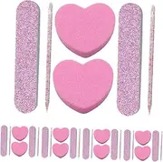 CIYODO 10 Sets DIY Nail Tools Lightweight Manicure Kit with Nail Sponge Buffer Boards Polishing Strips Compact Storage for Effortless Grooming