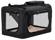 HICC PULE Collapsible Portable Dog/Cat Crate, 28 Inch Crate Black