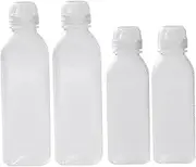 4Pcs Squeeze Bottles 11 Oz ＆ 17 Oz Ketchup Bottles Squeeze BPA-Free Plastic Condiment Leak Proof Clear Oil Dispenser Bottle for Syrup Sauces Dressing Oil
