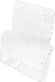 HOODANCOS Pamphlets Display Stand Makeup Storage Organizer Over Paper Holder Shelving Brochure Foldable Magazine Display Rack File Stands Credit Document Id Transparent Acrylic