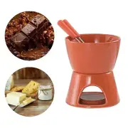 Chocolate Fondue Pot Cheese Melting Ceramic Hot Pot for Candy Cooking Cheese