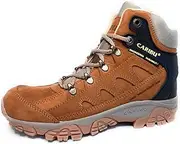 [CARIBU] HIKING SHOES WORK ANKLE BOOTS NON-SLIP WATERPROOF 100% LEATHER LIGHT WEIGHT