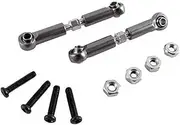 KANGYEBAIHUODIAN Aluminum Front Upper Suspension Arm Steering Linkage Rod Link 0020 Fit for WLtoys 12428 12423 1/12 RC Car Crawler Short Course Truck(Light Grey)