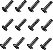 Chamfered Hexagon Socket Head Machine Screw Flat Head Furniture Screws Flat Head Socket Head Cap Screws for Furniture Assembly Beds Tables Cabinets Chairs Carpentry Work Joining Wood M6x25 Black