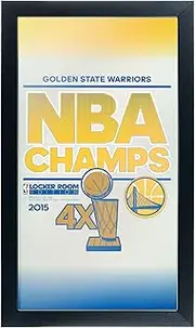 Trademark Gameroom 2015 NBA Champs Golden State Warriors Framed Logo Mirror