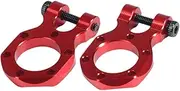 Guohetuk 2X RC Metal Tow Hook Metal Climbing Trailer Tow Hooks for 1/10 Scale Crawler Truck Spare Parts Aluminum Alloy Replecement, red