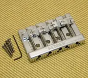 099-4410-000 Genuine Fender 5-string V Block Logo High Mass Bass Bridge Brass
