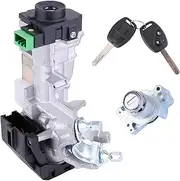 ikasus Ignition Switch Lock Cylinder & Door Lock Cylinder with 2 Keys Compatible with Honda Pilot EX LX EX-L Sport Utility 4-Door 3.5L 2009-2015 Replace OE 06351-SZA-A01 72185-SZA-A01