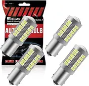 4pcs White 1156 BA15S P21W 5630 33SMD Car LED Bulbs 900LM Super Bright Reversing Light Brake Light Rear Fog Lamps Position Light Tail Light 12-30V 3.6W