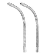 13" Microphone Gooseneck 2pc 5/8-27 Thread Thread Flexible Tube Extension Silver