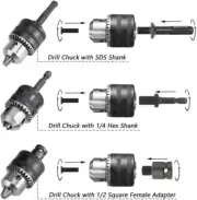 1.5 mm-13 mm Converter 1/2"-20 UNF Key Drill Chuck Thread Quick Change Adapter