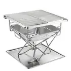 Mini Charcoal BBQ Grill Portable Hibachi Barbecue Folding Steel Roast Camping AU