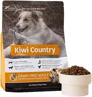 [KIWI COUNTRY] Grain-Free Chicken Dry Dog Food – Cage-Free Chicken, Nutrient-Dense Formula, High-Protein, Natural Dog Food Made in New Zealand – for All Breeds & Sensitive Stomachs - 2Kg