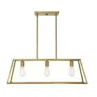 Savoy House Denton 3-Light Linear Chandelier, Warm Brass - 1-326-3-322