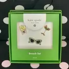 Kate Spade for Target 3pk Mixed Novelty Pin Set- Green/Pink/Gold NEW!