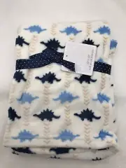 Baby Elements Boys Dinosaur Blanket Soft Plush Fleece Dino Lovey Security NEW