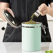 Coffee Bean Storage Jar,1.8L Coffee Bean Jar with Silicone | Kitchen Accessories Coffee Bean Can for Dining Rooms Cafes Pluvo