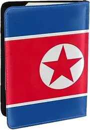 [JEJEA] Korean Flag Print Travel Organizer Credit Cards Case Passport BookPassport Holder Cover Wallet forTraveling,, Black, One Size