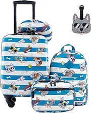 [Travelers Club] Kids' 5 Piece Luggage Travel Set