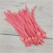 Small Elastic Rope 10/100pcs Adjustable Mask Sewing Elastic Band Cord with Buckle Stretchy Mask Earloop Lanyard Earmuff Rope DIY Making Supplies Elastic Rope for Fitness (Color : Watermelon red, Siz