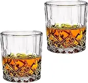 Whiskey Glasses, Lead-Free Crystal Transparent Glass, Suitable for Drinking Bourbon, Scotch, Cognac, Cocktail,2PCS