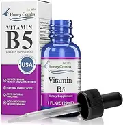 Vitamin B5 Pantothenic Acid by HoneyCombs Industries, Alcohol-Free Liquid Extract Maintain Healthy Hormones, Support Heart Health, Help Keep Skin and Hair Healthy and Support Immune System
