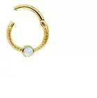 Folding Segment Ring Piercing Gold Rose Gold Opal White