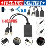 2 In 1USB Bluetooth 5.0 Transmitter Receiver Adapter Wireless For PC Car Kit lot