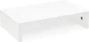 14.2" White Wood Monitor Stand Riser w/Storage Desk Small TV/PC/Laptop