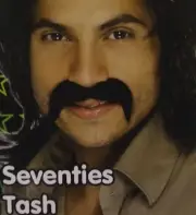 Mens 70s 1970s Fancy Dress Tash Stick on Moustache Tache Black New by Smiffys
