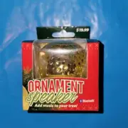 Solaray Ornament Bluetooth 4.2 Wireless Speaker Christmas Tree Decor Gold New