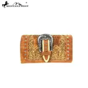 New Montana West Buckle & Concho collection of Brown color Wallet