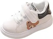 Amagogo Board Shoes Babies with Bear Embroidery Comfortable Flat Shoes Crib Trainers Versatile Shoes Soft Bottom Shoes for Unisex Child Kids, Black, 15cm