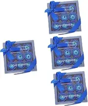 FOMIYES 4 Boxes Rose Soap Fake Roses Artificial Petals Artificial Roses Faux Flowers Valentin's Day Soap Rose Soap Rose Boxed Soap Floral Soap Petals