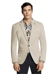 Men's Beige Trendy Slim Fit Sport Jacket/Blazer