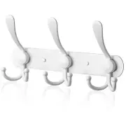 Coat Rack Wall Mounted 3 Tri Stainless Steel Hook for Hat Robes Towel Mudroom