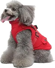 Dog Coat with Harness - Cozy Waterproof Windproof Reversible Winter Dog Jacket,Zipper Dog Jacket Puppy Coat Small Dog Clothes Dog Coat with Harness for Smal Medium Large